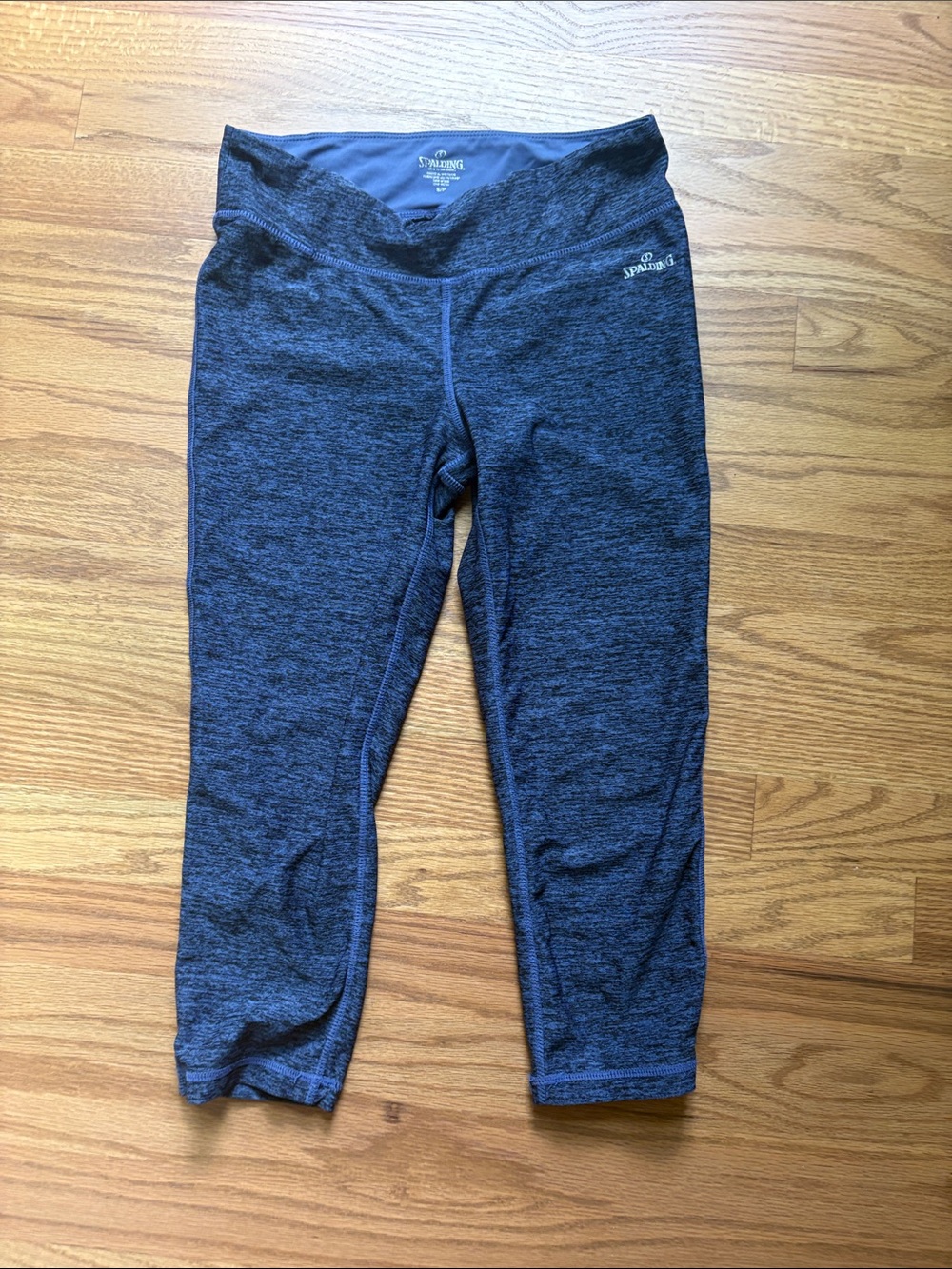 Spalding Heather Navy Capri Active Leggings